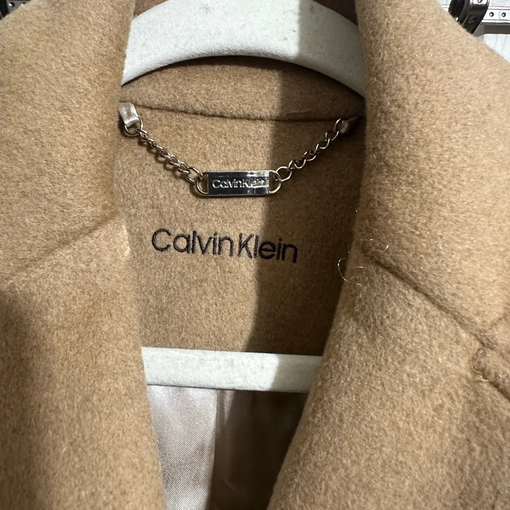 NWOT Women’s Calvin Klein tan winter coat  size 2 - Picture 2 of 4